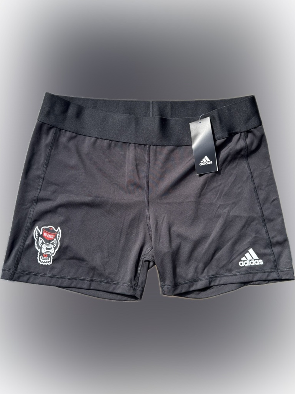 NC State Adidas Aeroready Performance Line Black Stretch Training Shorts NWT - Picture 1 of 5
